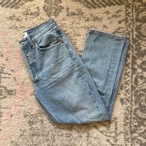 Agolde Riley High Rise Straight Crop Jeans in Renewal